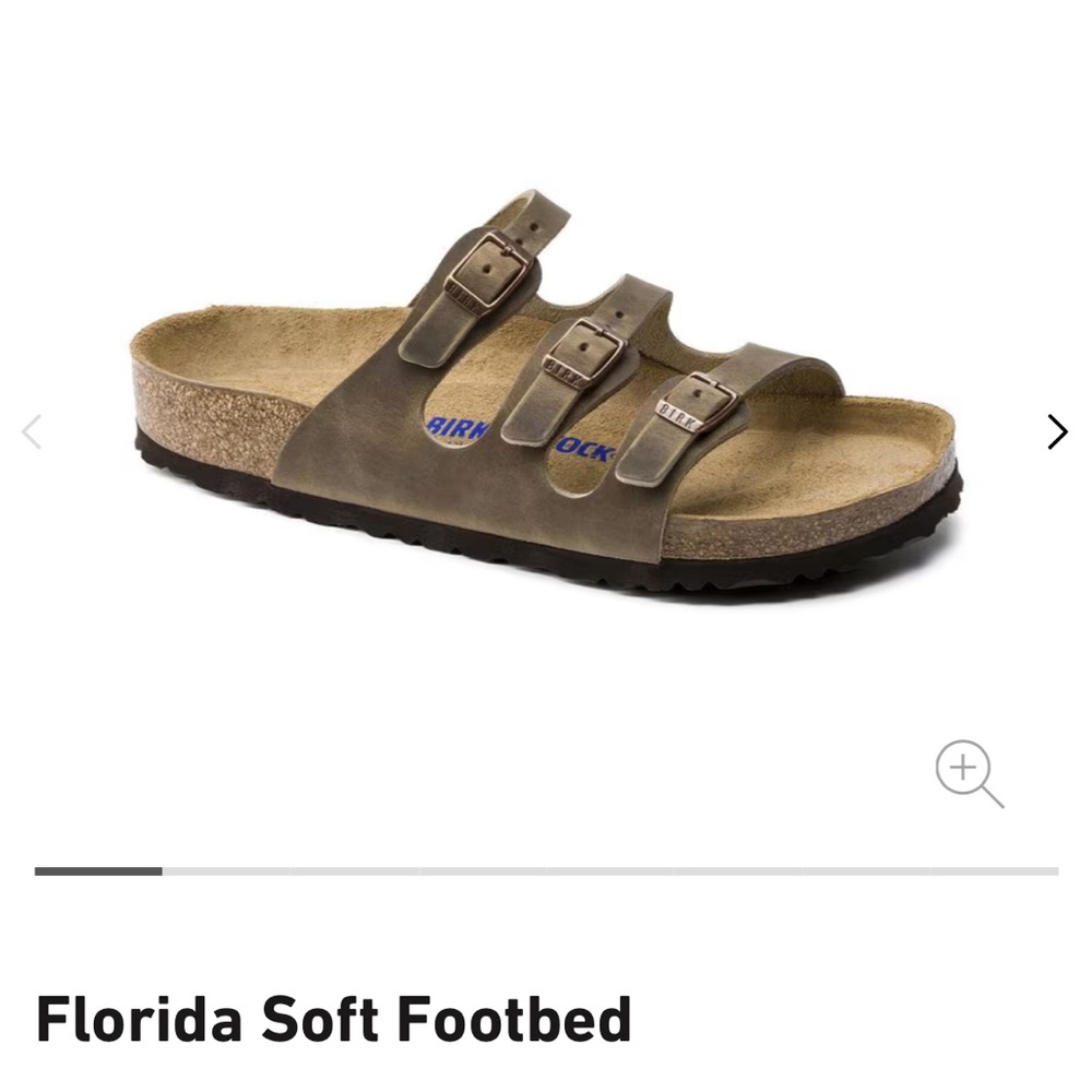 Birkenstock Florida soft footbed Oiled Leather Tobacco Brown